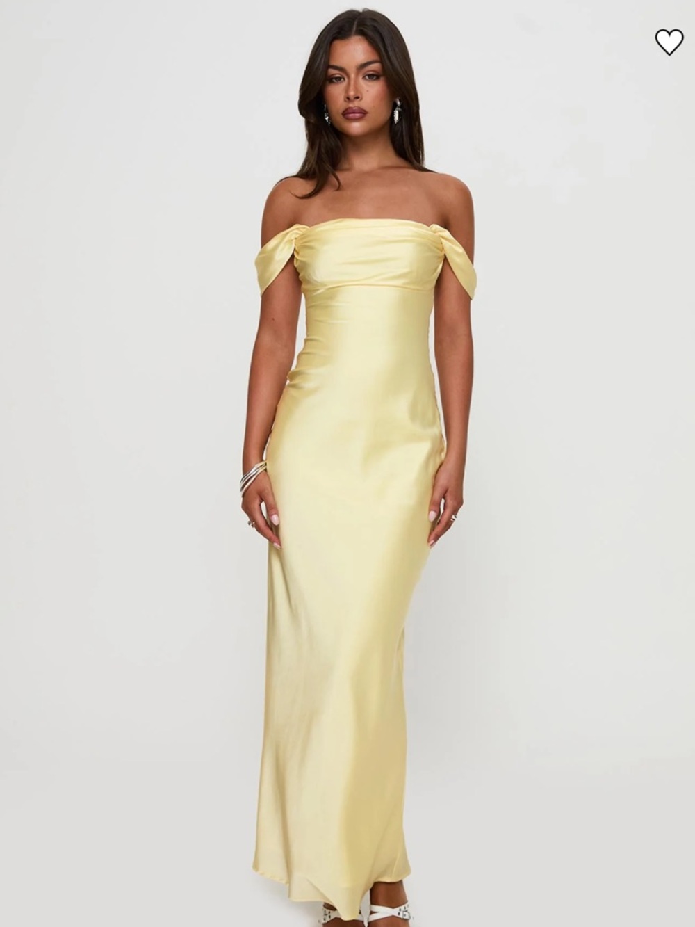 Princess Polly Azura Off The Shoulder Maxi Dress Yellow